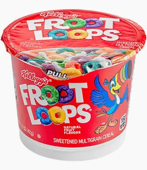 Kellogg Breakfast Cereal Cups(Fruit Loops)